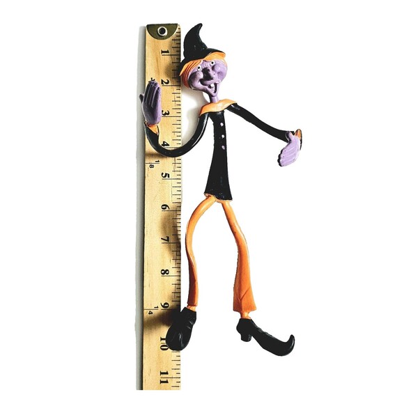 Witch Halloween Bendable Figure RARE PURPLE HTF Fun World Vintage 1980s VGC! - Picture 7 of 10